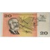 AUSTRALIA 1967 . TWENTY 20 DOLLARS BANKNOTE . COOMBS/RANDALL . FIRST PREFIX XBQ